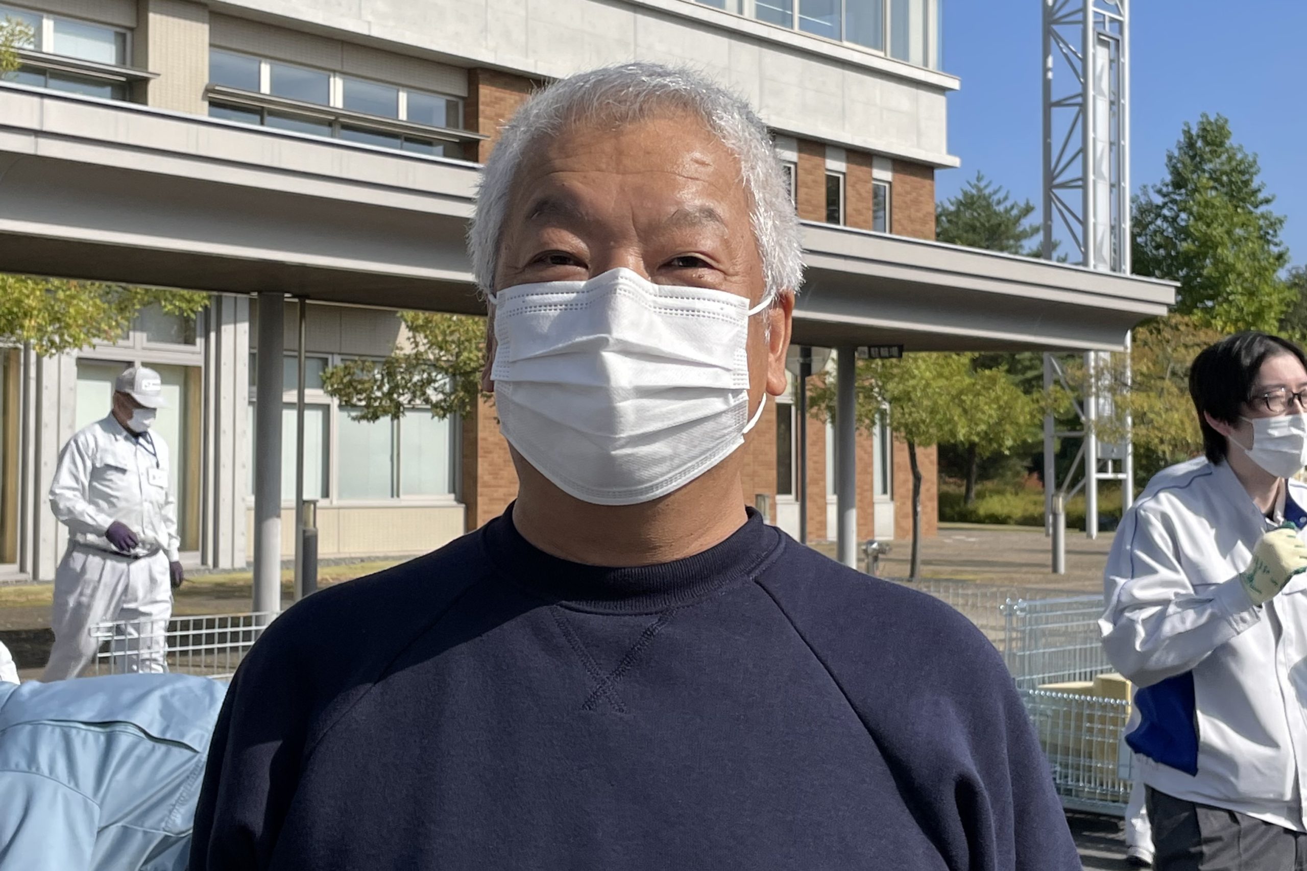 イベント回収に参加した松井さん。自身も、日々の生活の中で節電を心掛けるなど、環境にやさしい取り組みにチャレンジしている。